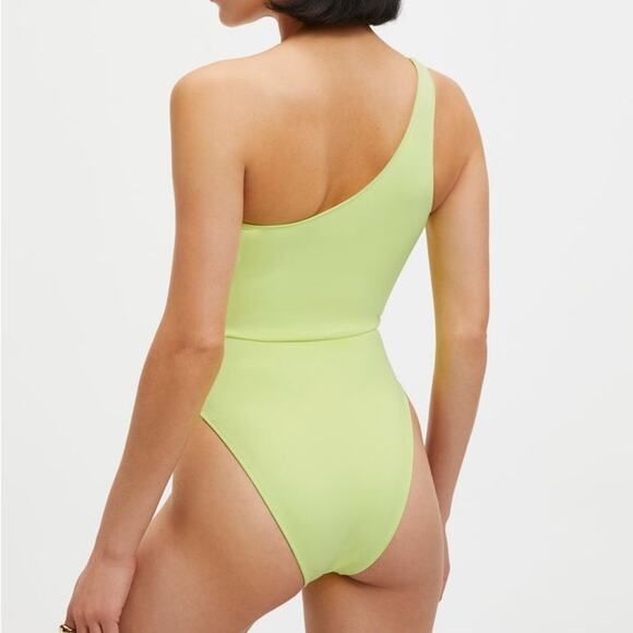 NWT Good American Good Compression Hot Shoulder One-Piece Black Size 7 (XXXXL) - Picture 8 of 10